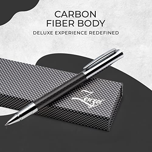 ZenZoi Carbon Fiber Pen with Schneider Rollerball Fine Point Pen Ink
