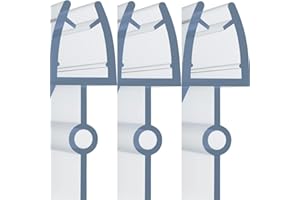 3-Pack Shower Door Sweep Bottom Seal Wipe Drip Rail Seal Strip 1/4'' x 28" No-Glue Water Retaining Bar