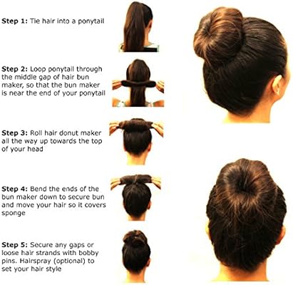 Styla Hair Magic Bun Maker 2 Small 2 Large Foam Sponge Bun