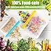 Reusable Food Storage Bags 10 Pack, MOICO 4 FDA Grade PEVA Reusable Sandwich Bags, 3 Reusable Snack Bags for Kids and 3 Large Leakproof Ziplock Freezer Bags for Home Kitchen, Travel & Make Up