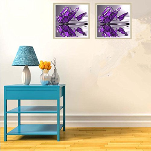 Lowprofile Butterfly Flowers Diamond Embroidery 5D Diamond DIY Painting Cross Stitch Crafts - Thumbnail 2