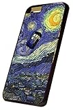 iPhone 6 Hard Case Black, Vincent van Gogh inspired Tardis Doctor Who Design, By Sublifascination, USA 370, DOES NOT FIT THE IPHONE 6 PLUS