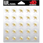 Award Decals Star Gold Chrome Sticker 100 1" 20mil Vinyl Made in USA | The Original Premium Helmet Decals since 1976