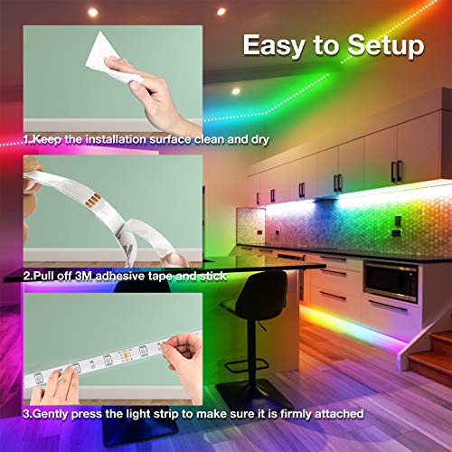 Daybetter Dream Color Led Strip Lights Kits, 32.8ft Led Lights with Multiple Colors in One Line Simultaneously