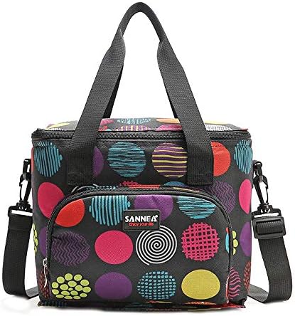Seamount Insulated Coloful ChillOut Thermal Tote,Portable Waterproof Cooler Lunch Bag Camping Picnic Box (Multicolor-c)