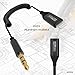 iDARS Lightning AUX Cord, Apple MFi Certified Lightning Audio Cable, Compatible with iPhone for Car Stereo/Home Stereo/Headphones/Speaker Adapter Support iOS 10 or Above-Coiled (Black)