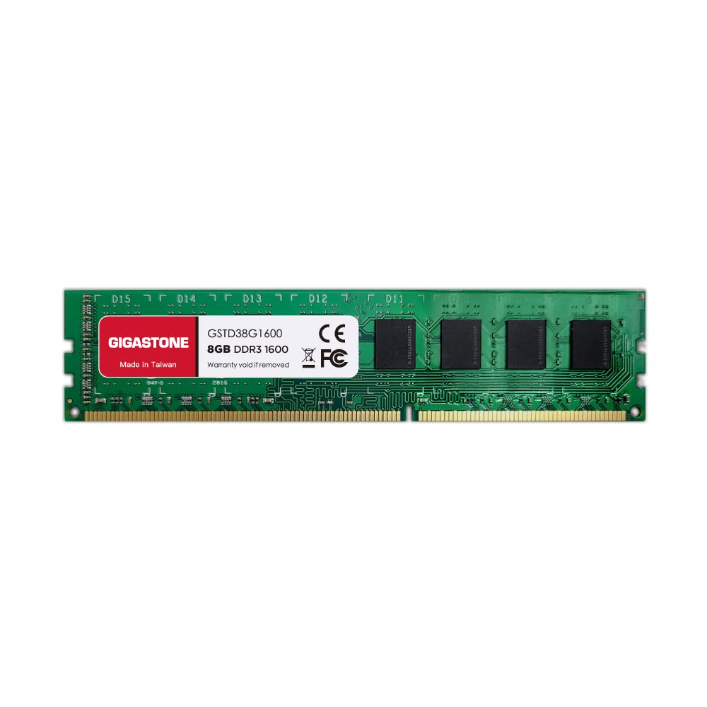 【DDR3 RAM】Gigastone Desktop RAM 8GB DDR3 8GB DDR3-1600MHz PC3-12800 CL11 1.5V 240 Pin Unbuffered Non ECC UDIMM for PC Computer Desktop Memory Module (Desktop ONLY) — image 1