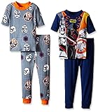 Star Wars Big Boys Kylo Ren and The Coveted Jedi Tech 4-Piece Pajama Set Blue/Gray 4