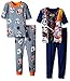 Star Wars Big Boys Kylo Ren and The Coveted Jedi Tech 4-Piece Pajama Set Blue/Gray 4