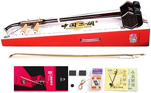 WuYue Chinese 2 Strings Traditional National Instruments Ergonomic Flat Neck Erhu Engraved with Dragon Phoneme Mark for Entry Level Carton
