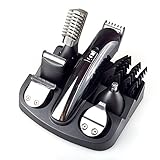 AMCHOICE 6 in 1 Hair Trimmer Titanium Hair Clipper Electric Shaver Beard Trimmer Men Styling Tools Shaving Machine Cutting Body Groomer Kit