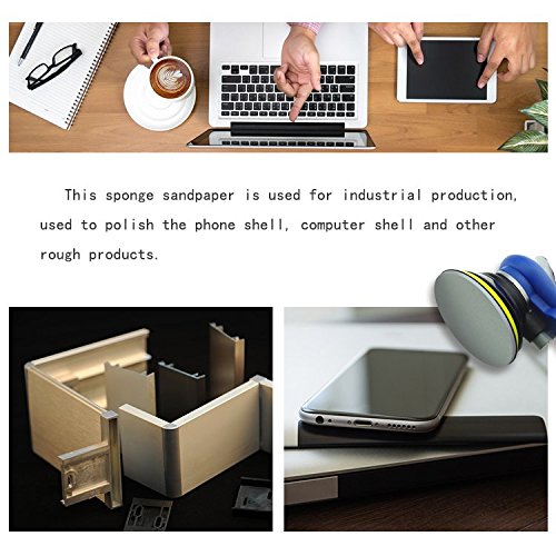 6 Inch 150mm Round Sponge Sanding Disc Sandpaper Hook and Loop 300-3000 Grits for Polishing & Grinding (Pack of 12) - Thumbnail 4