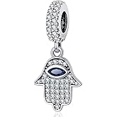 LONGLUCK 925 Sterling Silver Charms for Bracelets Necklaces 5A Cubic Zirconia Beads Charms Dangle Pendant,Jewelry Beads Gifts for Women