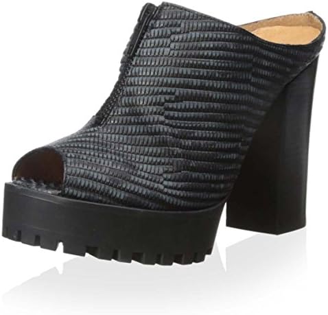 Intentionally Blank Women's Bestow High-Heeled Peep-Toe Mule, Black, 6 M US