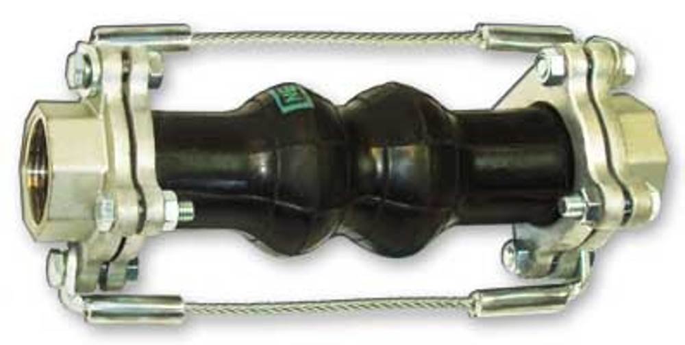 Flexicraft Ultrasphere Twin Rubber Union Expansion Joint, 11/2" ID x 7