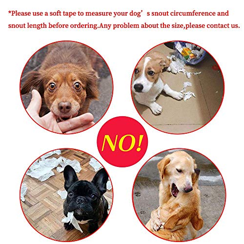 HanDingSM Dog Muzzle,Anti-Biting Secure Fit Breathable Nylon Dog Muzzle Mouth Cover,Anti-Barking Licking Adjustable Air Mesh Pet Muzzle for Small Medium Large Dogs (L) - Thumbnail 4