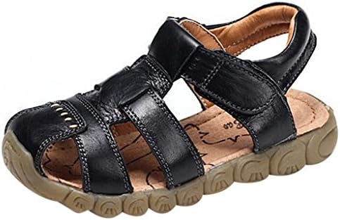 GETUBACK Boys Genuine Leather Sandals Soft Sole (Toddler/Little Kid/Big kid) Black CN SIZE 26