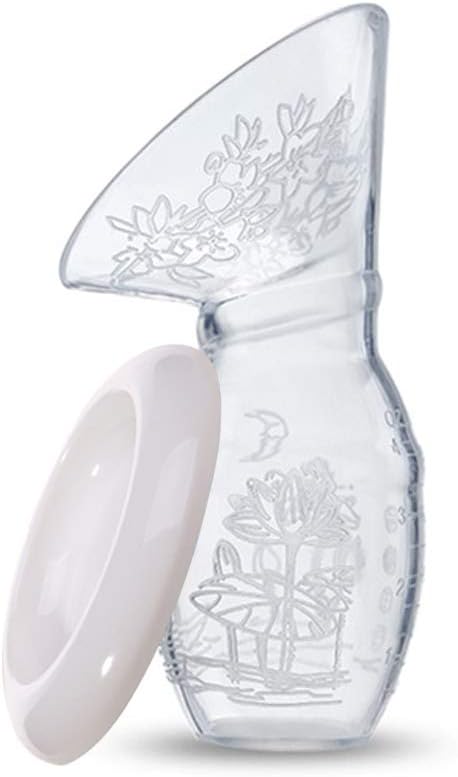 RTMOK Manual Breast Pump, 100% Food Grade Silicone Breast Milk Collector BPA Free Breastfeeding Milk Bottle Nursing Collector Powerful Suction Breast Pump