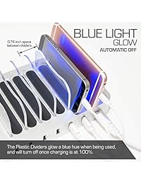 PowerCharge   Estación de acoplamiento para varios dispositivos (compatible con iPhone 5 6 7 8 x, iPad Air mini 3 4, Samsung Galaxy S6 S7 S8 S9)