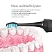 O'bella Sonic Electric Toothbrush, 48000/rpm and 5 Optional Modes Rechargeable Black Toothbrushes for Deep Cleaning, Smart Timer, Waterproof, 4 Replacement Heads Travel Cases