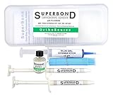 Dental One-Step Self Cure Orthodontic Brackets Adhesive Bonding System Kit - Orthodontic Adhesive with Fluoride Self Cure Bonding System Mini Syringe Dental Kit One-Step Self Cure