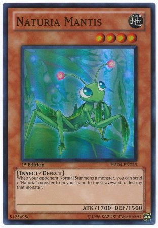 Yu-Gi-Oh! - Naturia Mantis (HA04-EN049) - Hidden Arsenal 4: Trishulas Triumph - 1st Edition - Super Rare
