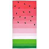 Naanle Summer Cut Watermelon Soft Highly Absorbent Guest Large Home Decor Hand Towels for Bathroom, Hotel, Gym and Spa (16 x 30 Inches)
