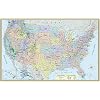 U.S. Map Poster (32 X 50 Inches) – Laminated: A Quickstudy Reference