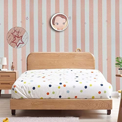 Amazon Co Jp 現代の壁紙テレビの背景リビングルームwallpa かわいい漫画のスター ブルー ピンクストライプの壁紙ロールdiy自己粘着pvc壁紙ボーイズガールズキッズベッドルームウォールペーパー Color Pink Dimensions 10mx45cm ホーム キッチン