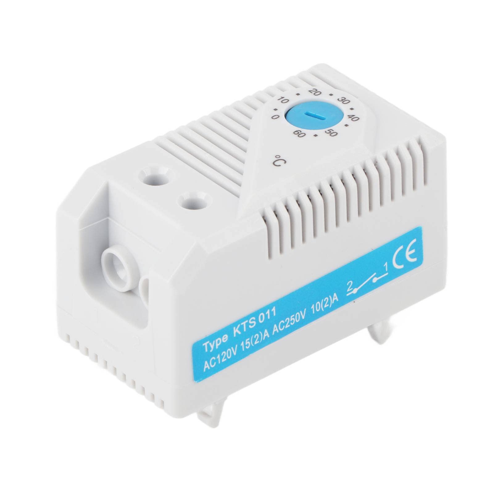 0-60℃ Adjustable Mechanical Thermostat Compact Electric Mechanical Thermostat Temperature Controller Switch(Blue Button)