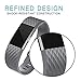 For Fitbit Charge 2 Bands, Adjustable Replacement Bands for Fitbit Charge 2 with Metal Clasp Small Large Gray