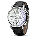 KIOP Men's Luxury Fashion Faux Leather Mens Blue Ray Glass Quartz Analog Watches