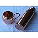 Copper Splash 30oz/900ml Pure Copper Water Bottle and 16oz hammered Moscow Mule Mug Bundle (Plain Copper)