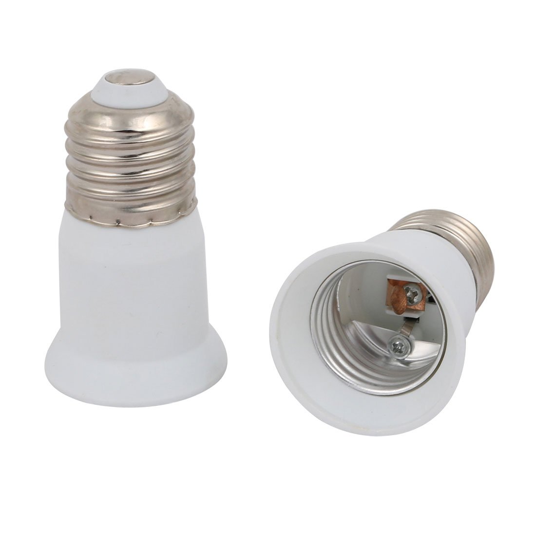 Sourcingmap 2pcs E27 to E27 Extender Adapter Converter Lamp Bulb Socket Holder Lengthened