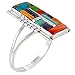 925 Sterling Silver Ring with Genuine Gemstones Sizes 6 to 13 (8)
