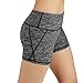 ODODOS Power Flex Yoga Shorts Women Tummy Control Workout Running Shorts Pants Yoga Shorts Hidden Pocket, CharcoalHeather, Medium