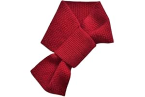 Hdhdeueh Unisex Winter Cashmere Knitted Scarf Short Thick Warm Scarf With Small Perforations