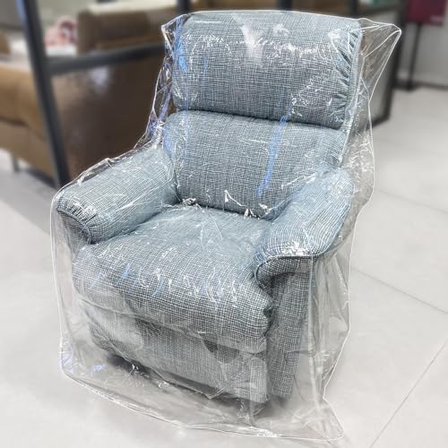 Swanna Plastic Recliner Furniture Cover – Clear Moving Bag for