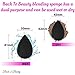 Beauty Sponge, Makeup Blender, Back 2 Beauty Make up Blending Sponge for foundation, concealer, liquid and powder application.