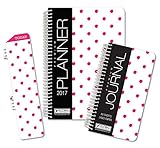 HARDCOVER Fashion Daily Planner Set - Includes 14 Month 2017 Calendar Year (5.5