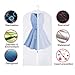 Refrze Garment Bags with Zipper, Garment Cover, 8 Pack Clear Garment Bags, Hanging Garment Bag, Dress Garment Bags for Closet Storage or Travel, Breathable Garment Covers 24'' x 60''/ 8 Pack