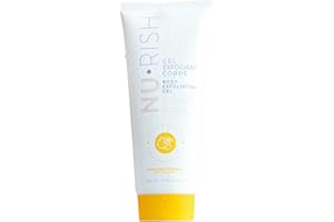 NU•RISH Mandarin Body Scrub – Gentle Exfoliating Gel with Bamboo Powder & Grape Seeds – Smooth & Radiant Skin