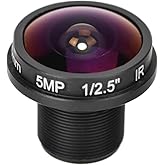1.88mm Mini Fisheye Camera Lens, 5MP HD 180&deg; Wide Angle M12x0.5 Thread CCTV Camera Lens for 1/3inch and 1/4inch CCD Chipsets/with an Aperture of F2.0