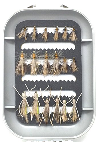 Fly Fishing Flies for Trout and Other Freshwater Fish - 48 Dry Flies - 8 Patterns in 3 Sizes (2 of Each Size) Stimulators, Adams, Royal Coachman, Stimulator Yellow and Olive, Madam X, Humpy