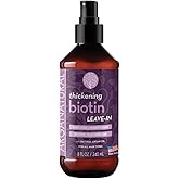 Arganatural Hair Leave In Conditioner & Detangler with Thickening Biotin, 8 fl oz Spray Bottle, Helps Fortify Weak Thinning Hair