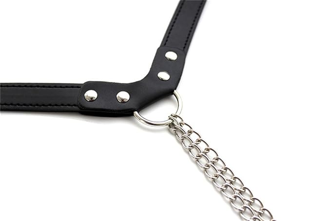Lieberpaar Damen Leder-slips Mit Ketten Sexy Bondage Leder Harness Fesseln Unterwäsche