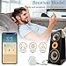 Bluetooth Receiver, iCrius 4.2 Wireless Bluetooth Audio Receiver Hands-Free Car Kits Portable Bluetooth 3.5mm Aux Jack Adapter for Headphones Home Audio/Car Stereo System (White)