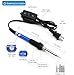 YOUSHARES Adjustable Temperature Soldering Iron Kit 7 in 1 - included 60W 110V Soldering Gun Pen ON/OFF Switch, 5 Soldering Tips, Solder Sucker, Tool Box, Solder Wire, Tweezer, Cleaning Sponge Stand