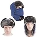 mysuntown Unisex Winter Trooper Hat Hunting Hat Ushanka Ear Flap Chin Strap and Windproof Mask(Blue Color)