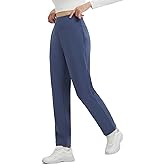 baleaf Women's Fleece Lined Pants Winter Warm Thermal Water Resistant High Waisted Travel Pants Thick Pants Work Golf Casual